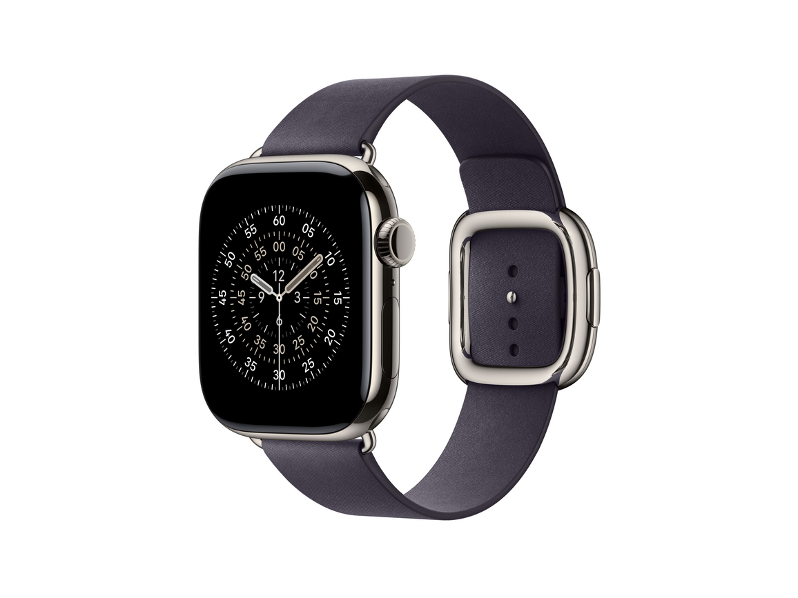 42 mm Armband mit Moderner Schließe Mitternachtsviolett - Medium