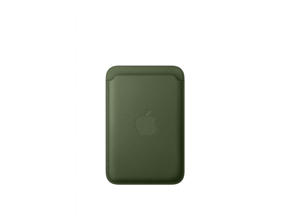 iPhone Feingewebe Wallet mit MagSafe – Moosgrün