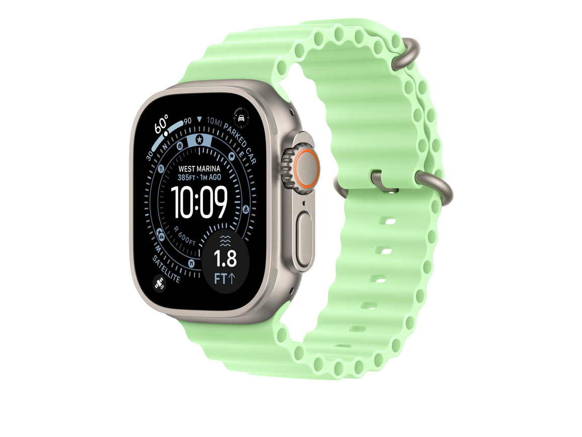 49 mm Ocean Armband Neongrün - Titan Natur