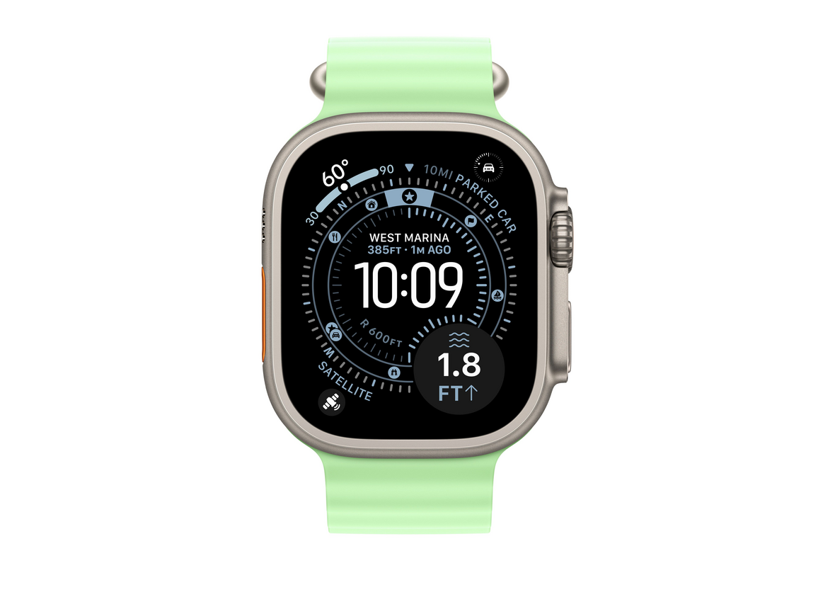 49 mm Ocean Armband Neongrün - Titan Natur