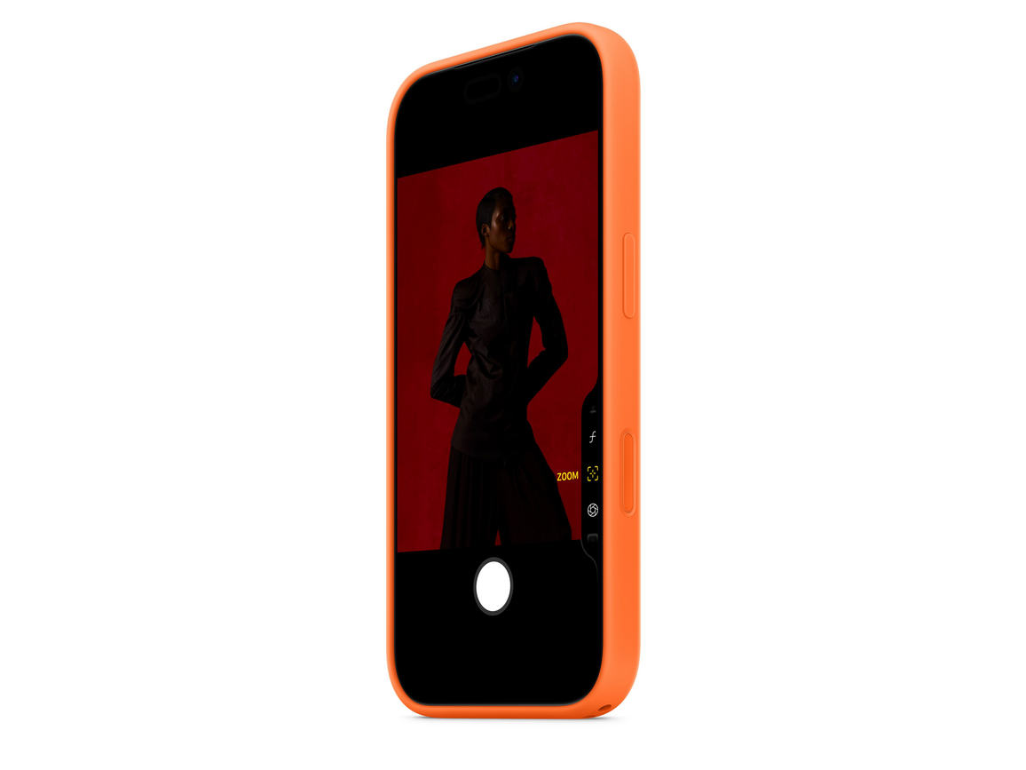 iPhone 17 Pro Silikon Case mit MagSafe - Orange