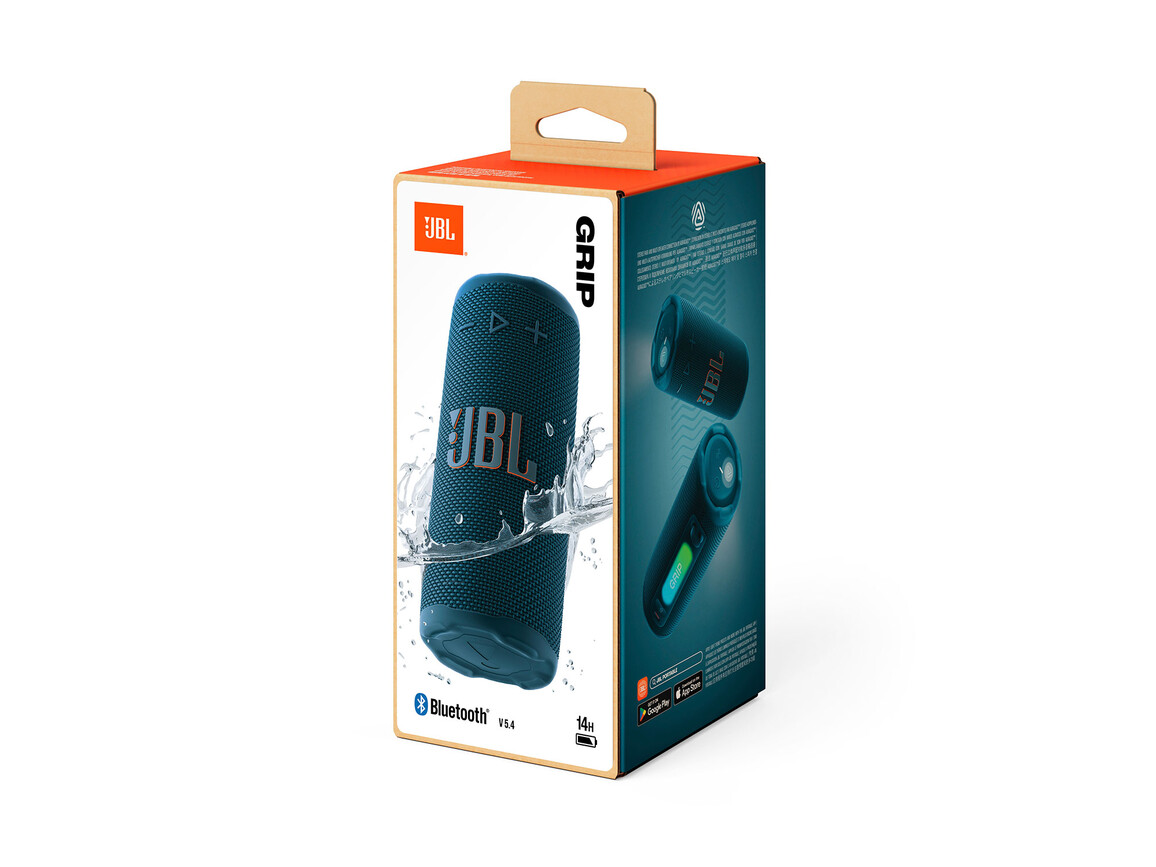 JBL Grip, kompakter Bluetooth-Lautsprecher, blau
