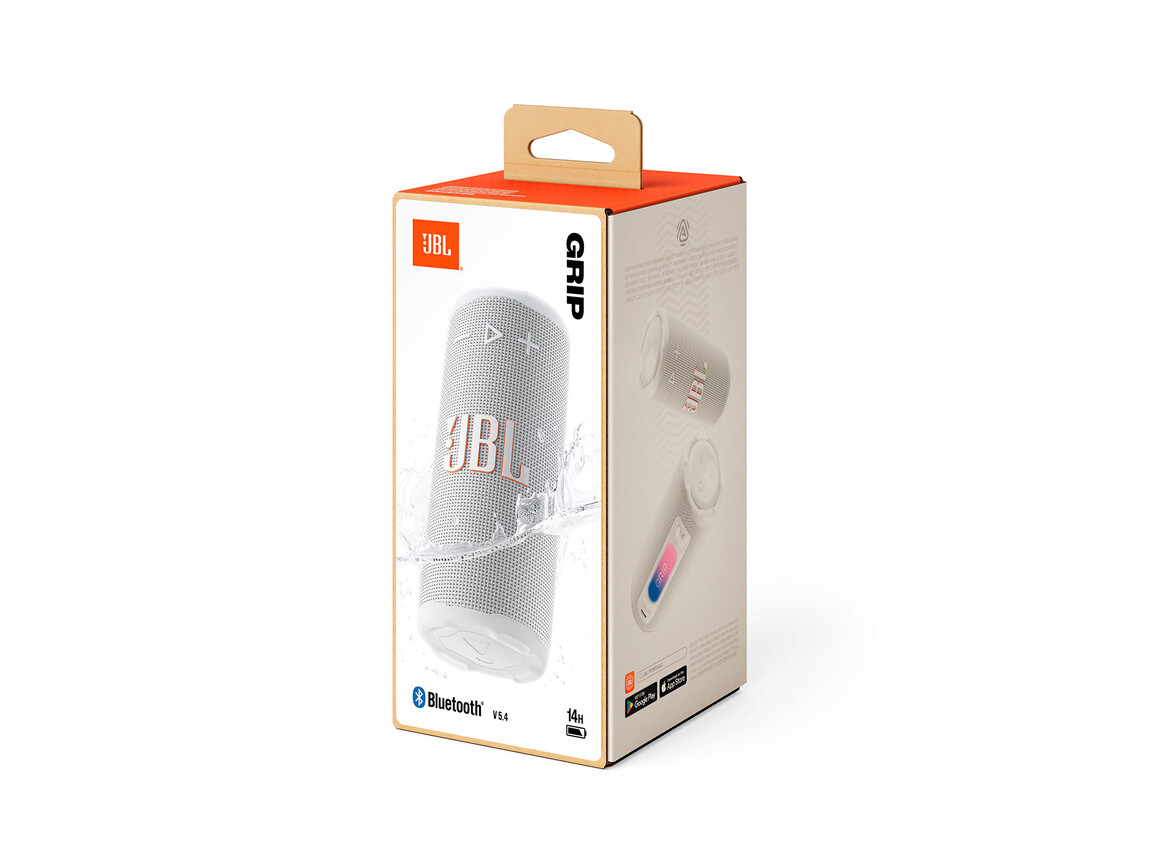 JBL Grip, kompakter Bluetooth-Lautsprecher, weiss