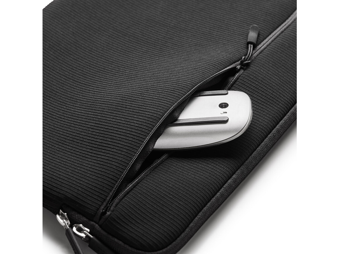 Trunk Textile Neopren Sleeve gerippt für MacBook Air/MacBook Pro 15&quot; mit Tasche, schwarz