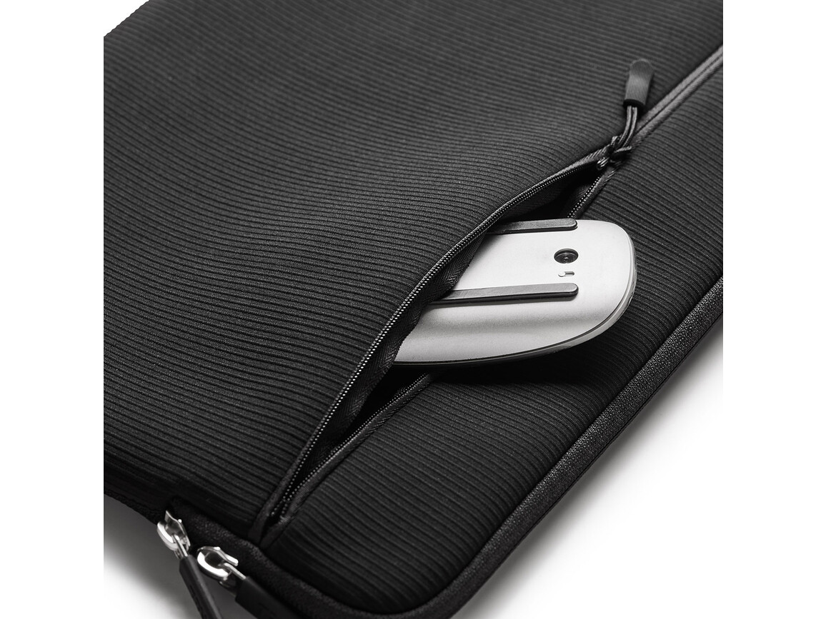 Trunk Textile Neopren Sleeve gerippt für MackBook Air/MacBook Pro 14" mit Tasche, schwarz