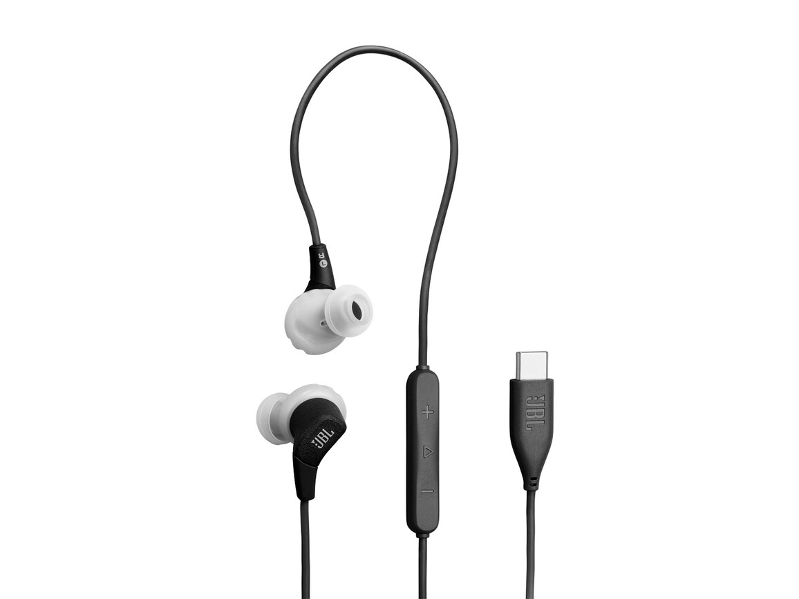 JBL Endurance RUN 3C, In-Ear-Sport-Kopfhörer mit Kabel, schwarz
