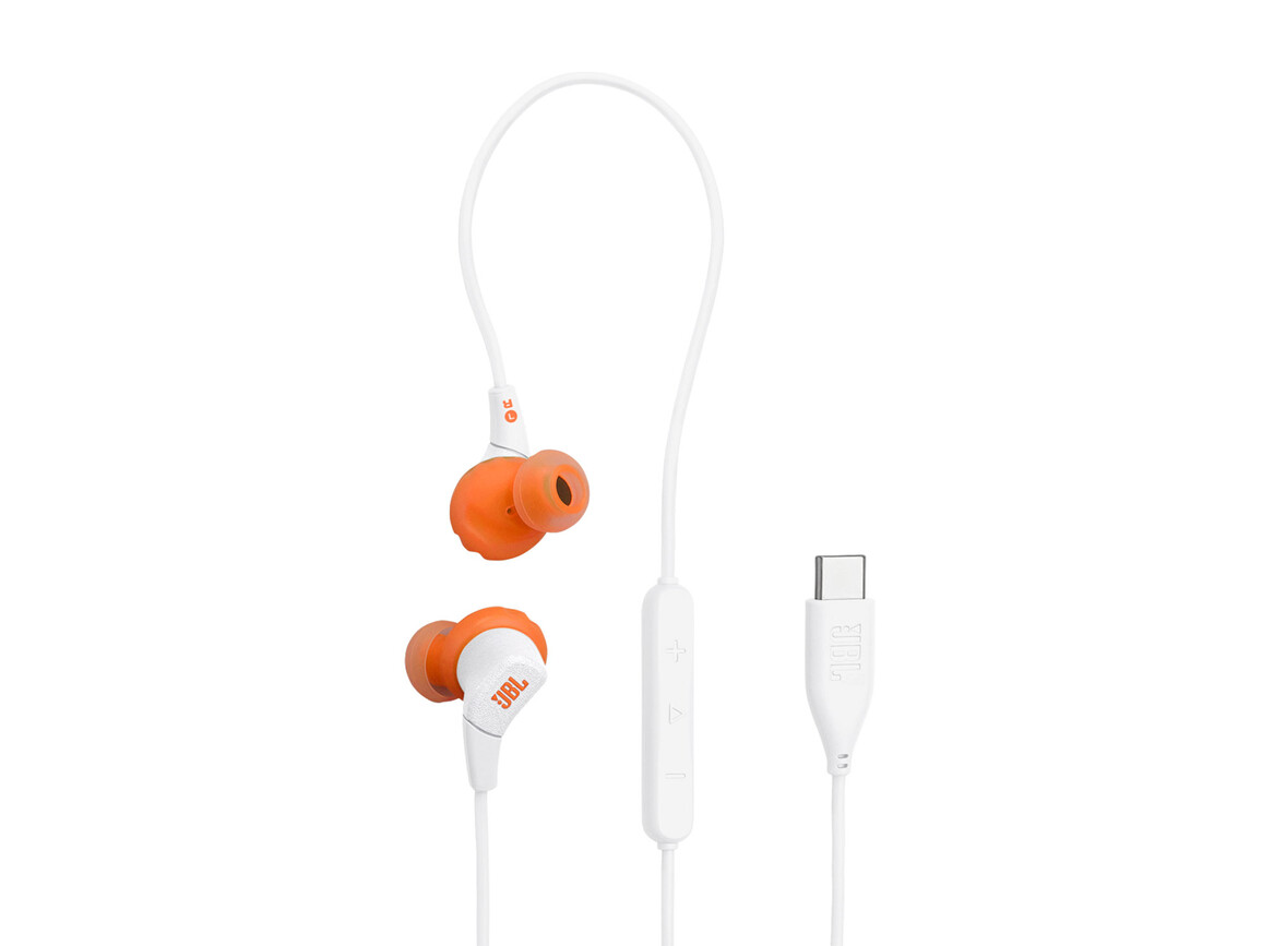 JBL Endurance RUN 3C, In-Ear-Sport-Kopfhörer mit Kabel, weiss