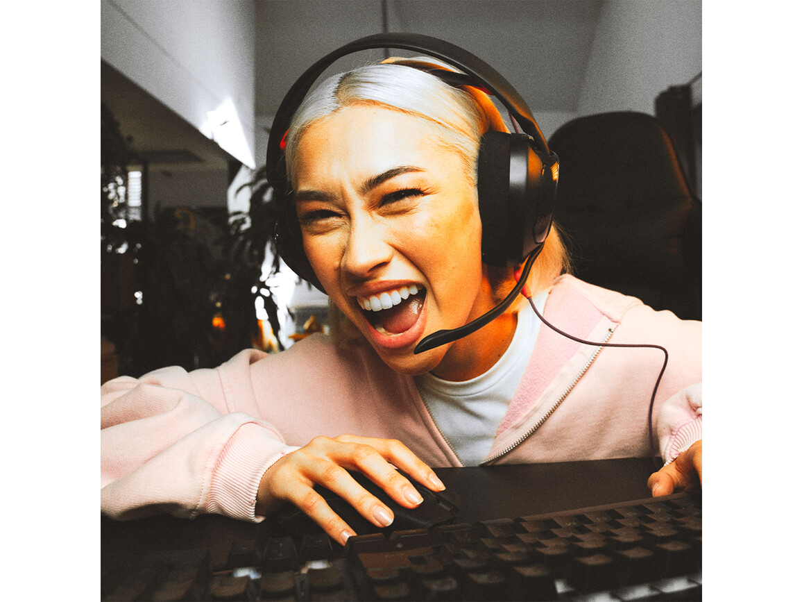 JBL Quantum 250, Kabelgebundenes Over-Ear-Gaming-Headset, schwarz