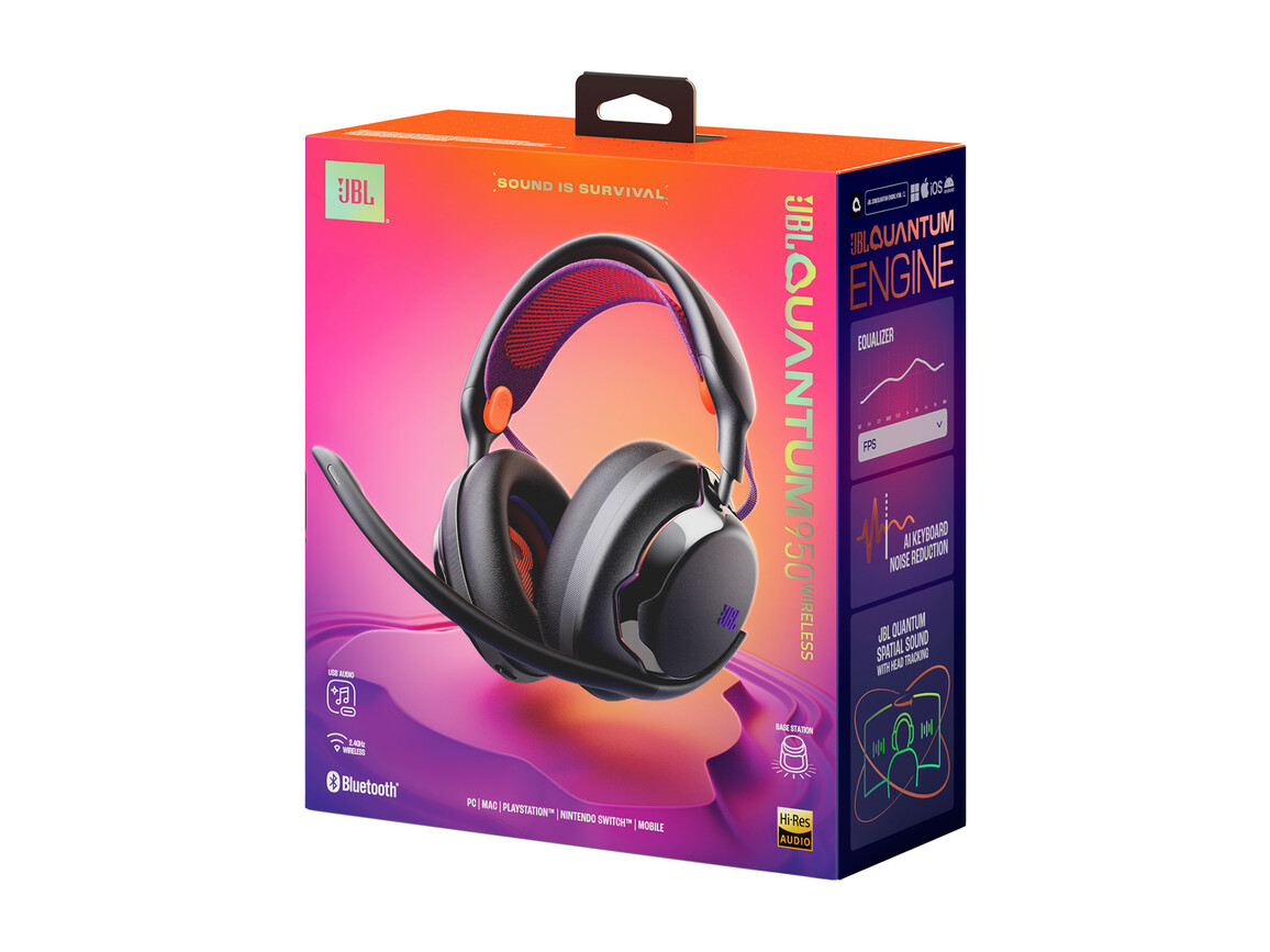 JBL Quantum 950, Bluetooth Over-Ear-Gaming-Headset, schwarz
