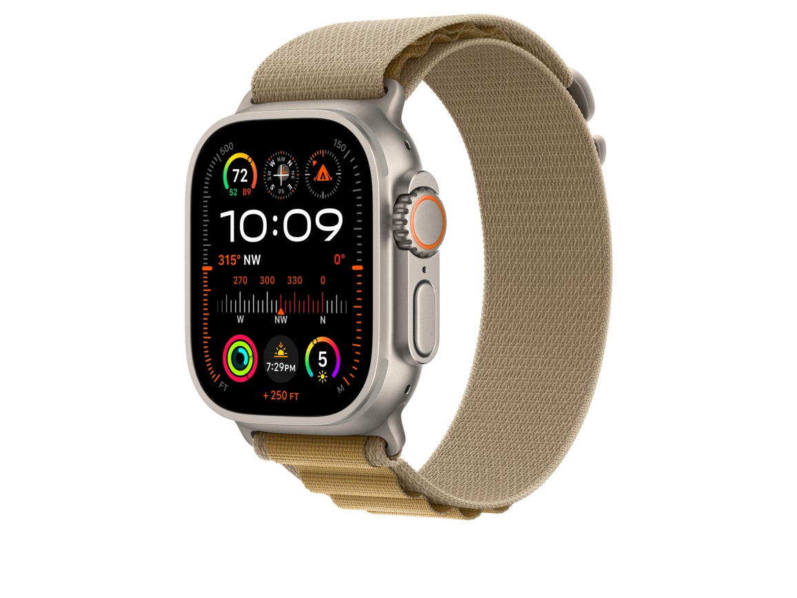 Apple Watch 49mm Alpin-Loop, mandel - large - Gehäusefarbe natur>