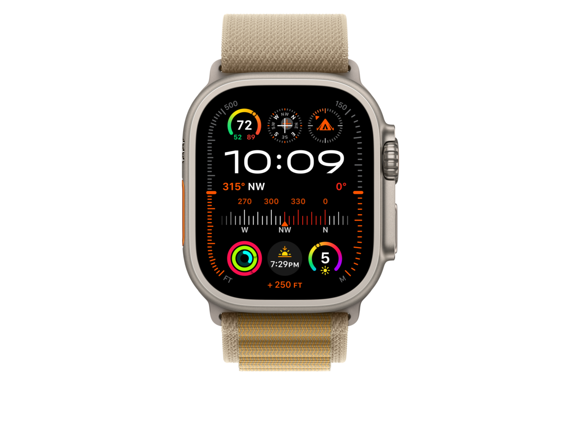 Apple Watch 49mm Alpin-Loop, mandel - large - Gehäusefarbe natur>