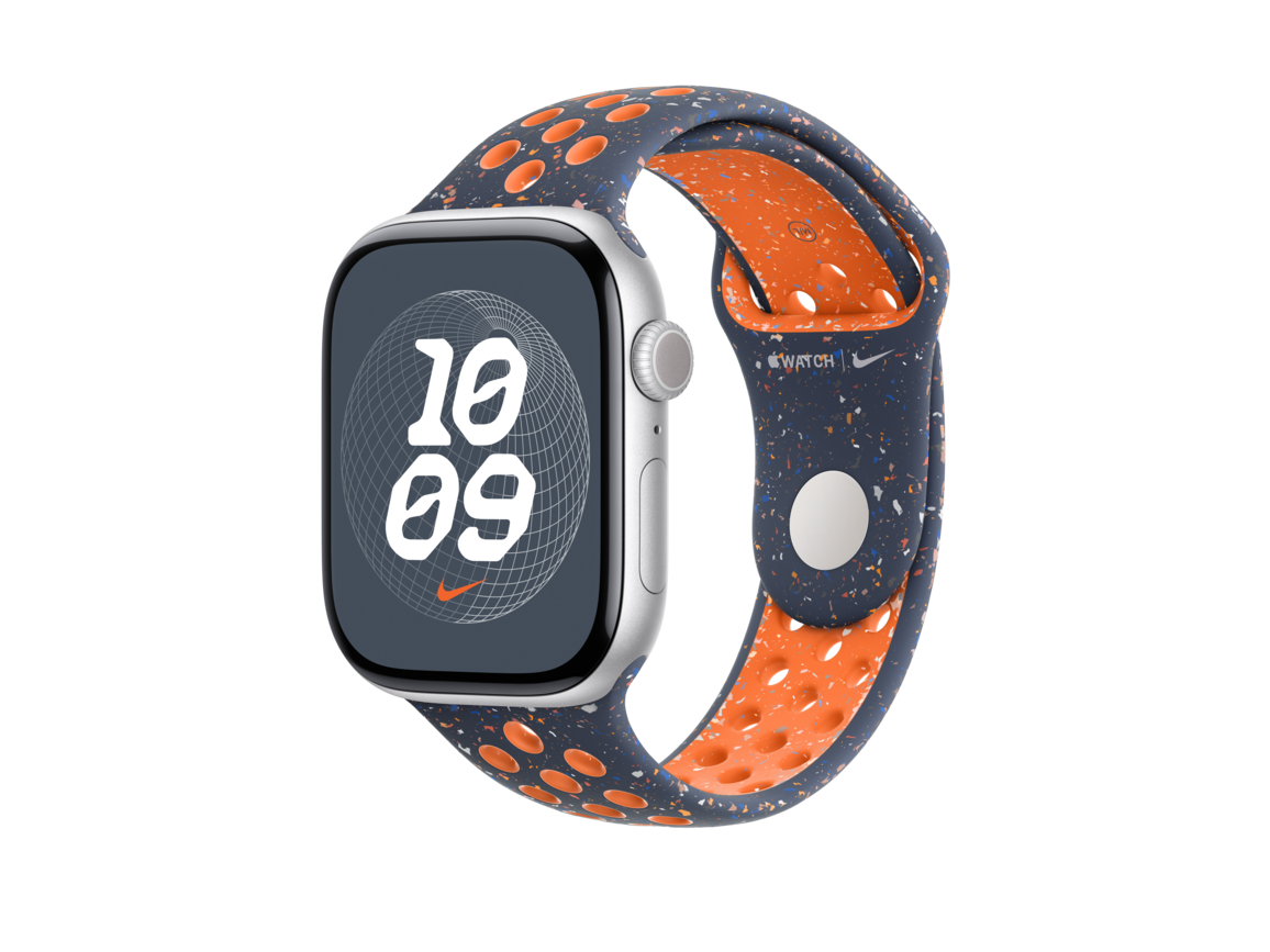 Apple Watch 46mm Nike Sportarmband, blue flame - M/L
