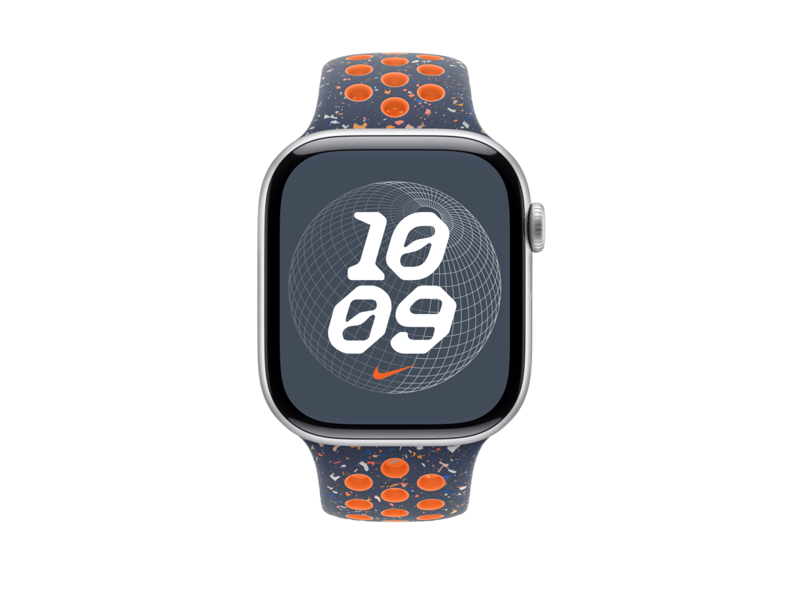 Apple Watch 46mm Nike Sportarmband, blue flame - M/L