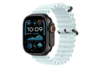 Apple Watch 49mm Verlängerung Ocean-Armband, kristallblau - Gehäusefarbe schwarz