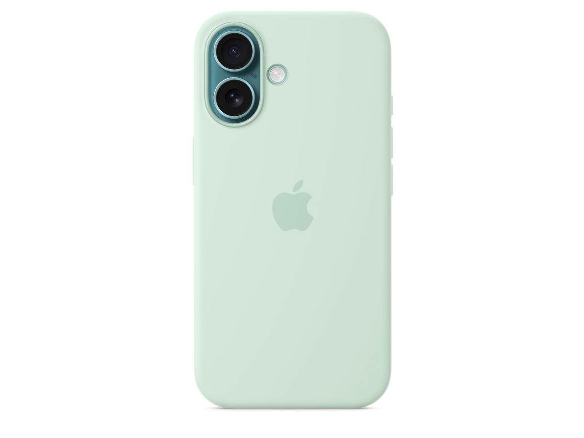 Apple iPhone 16 Silikon Case mit MagSafe, aquamarin