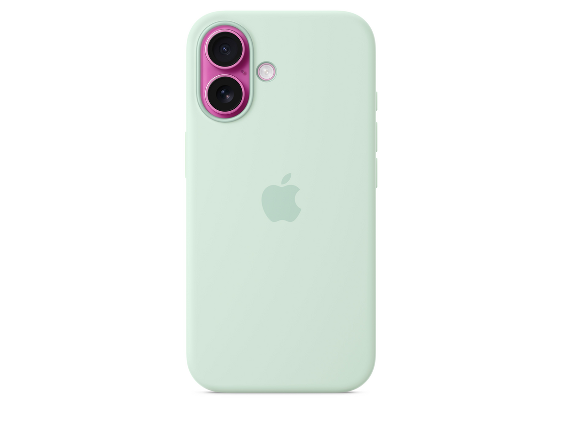 Apple iPhone 16 Silikon Case mit MagSafe, aquamarin