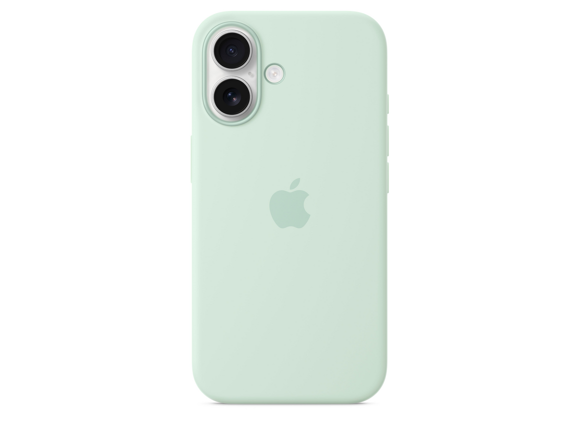 Apple iPhone 16 Silikon Case mit MagSafe, aquamarin