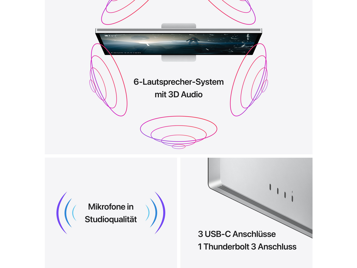 Apple Studio Display - Standardglas - VESA Mount Adapter (ohne Standfuß)>