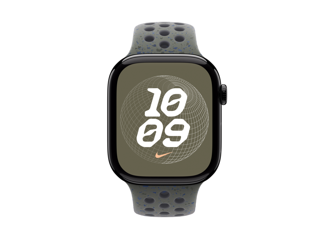 Apple Watch 46mm Nike Sportarmband, cargo khaki - M/L