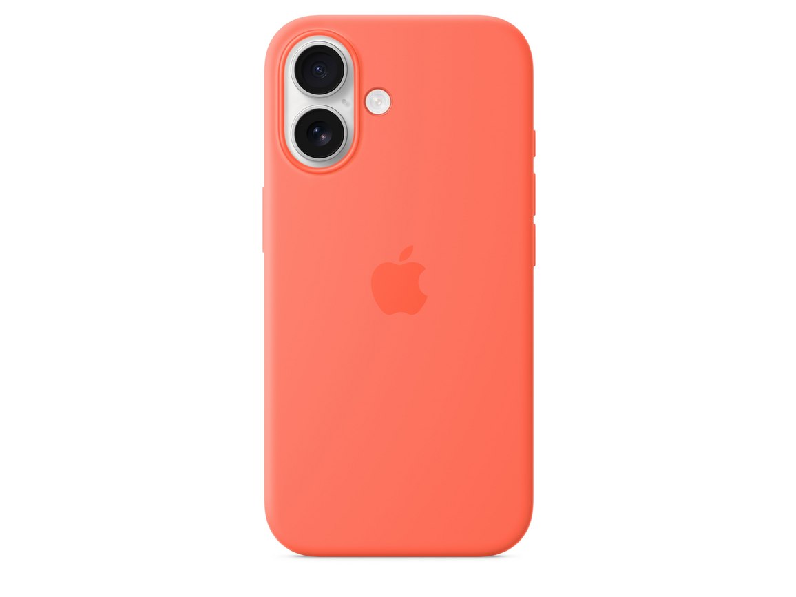 Apple iPhone 16 Silikon Case mit MagSafe, mandarine