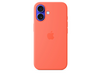 Apple iPhone 16 Silikon Case mit MagSafe, mandarine