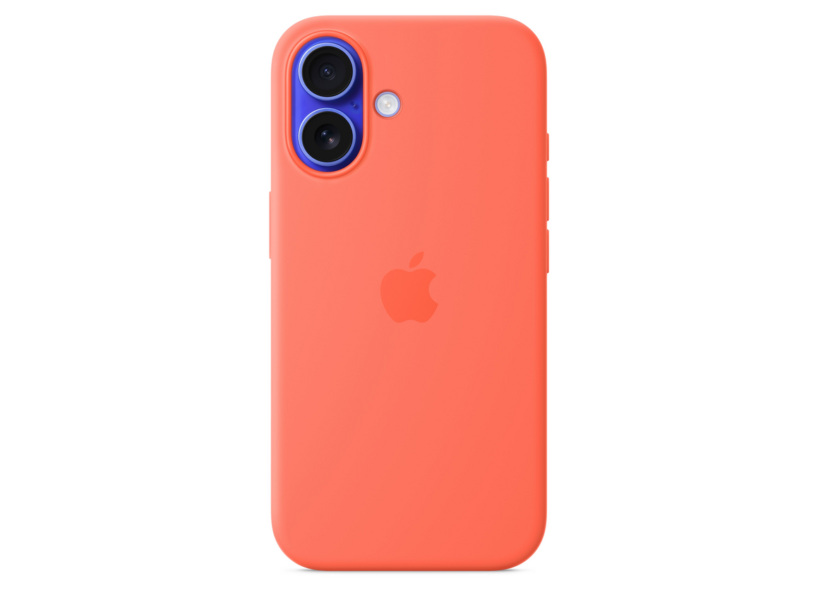 Apple iPhone 16 Silikon Case mit MagSafe, mandarine