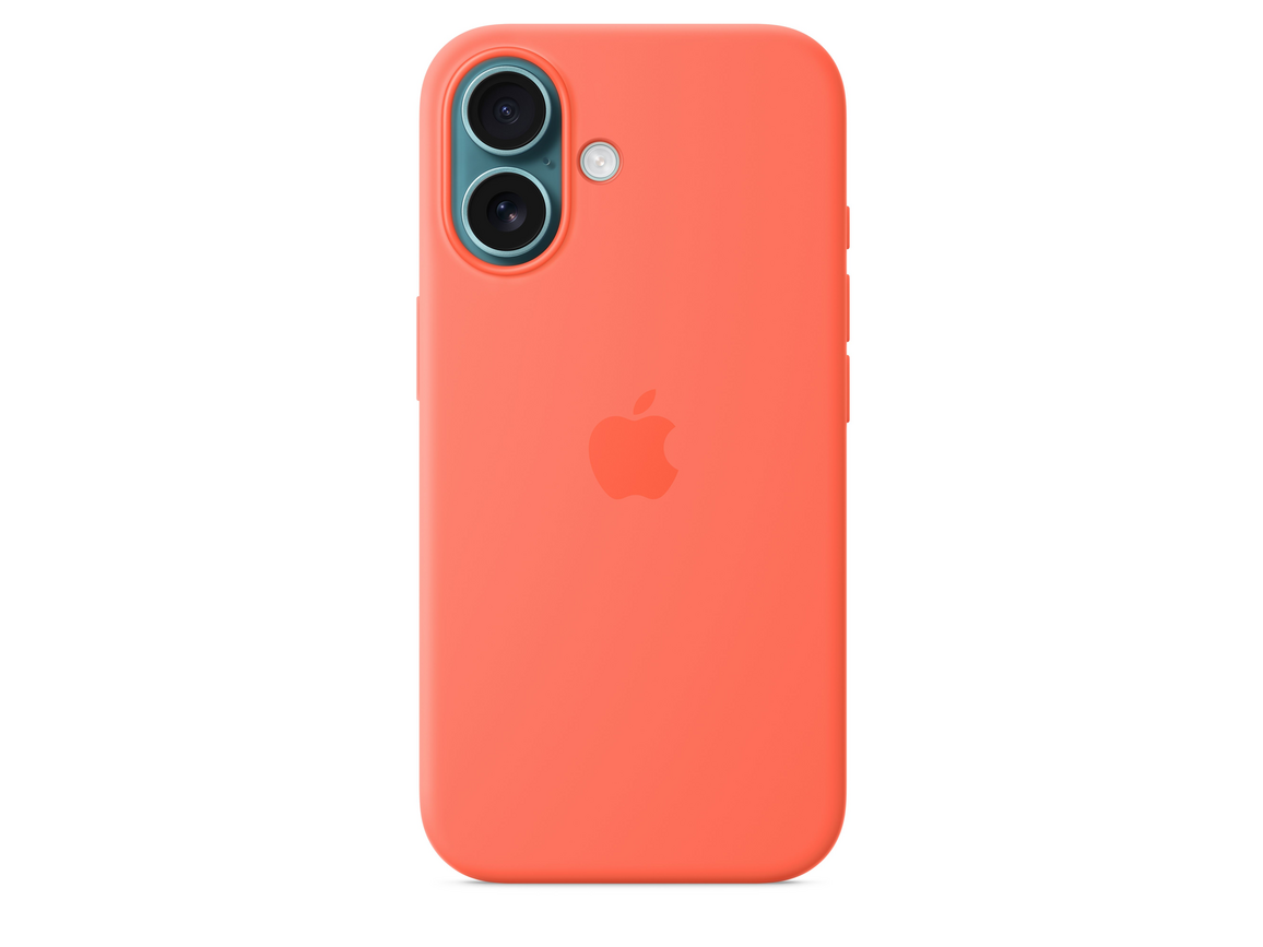 Apple iPhone 16 Silikon Case mit MagSafe, mandarine