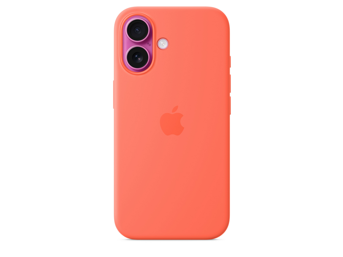Apple iPhone 16 Silikon Case mit MagSafe, mandarine
