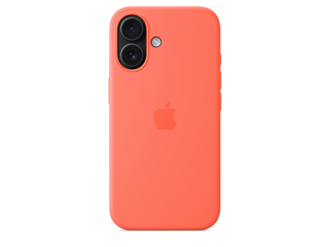Apple iPhone 16 Silikon Case mit MagSafe, mandarine