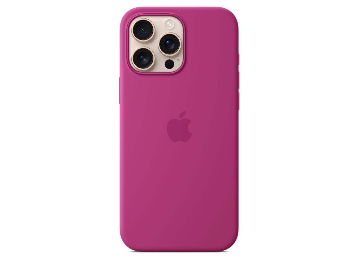 Apple iPhone 16 Pro Max Silikon Case mit MagSafe, fuchsia