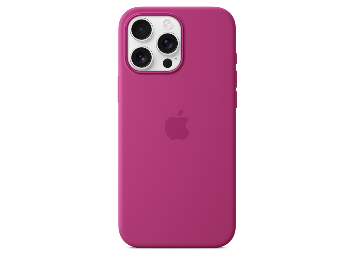 Apple iPhone 16 Pro Max Silikon Case mit MagSafe, fuchsia