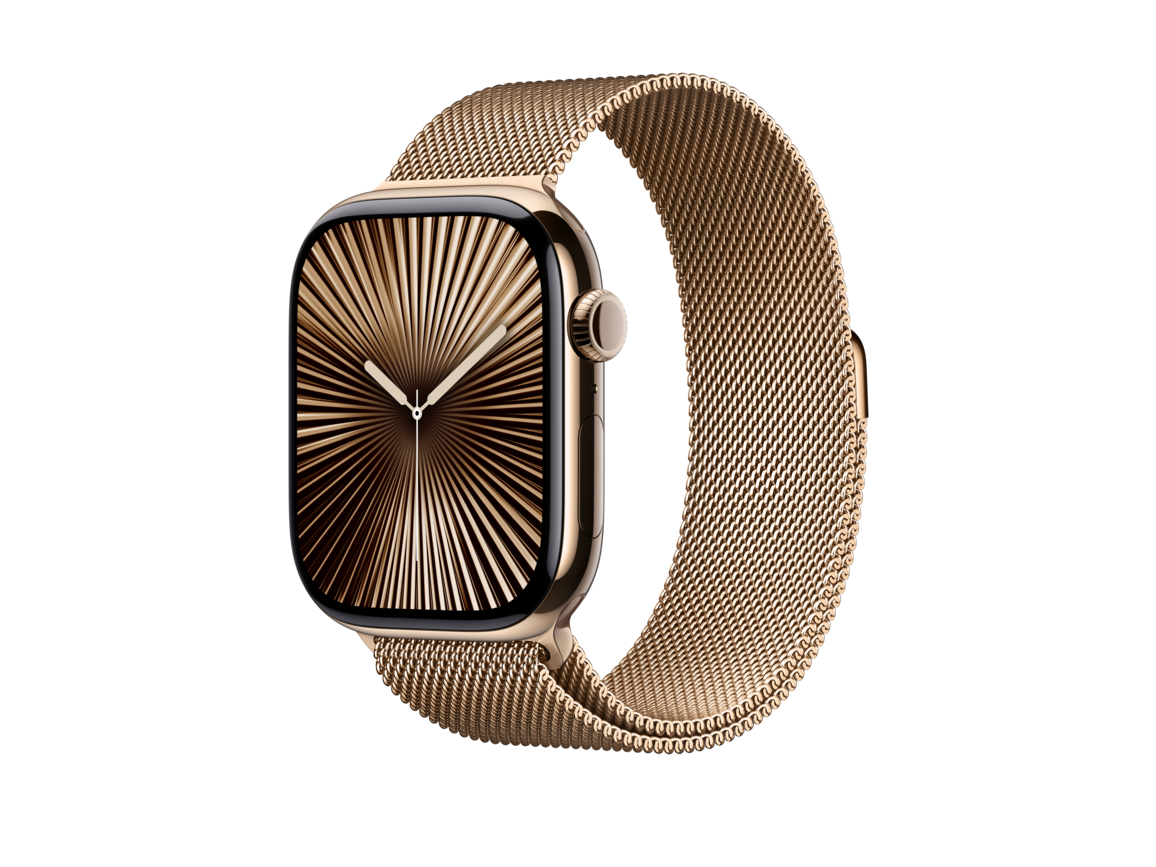 Apple Watch 46mm Milanaise-Armband, gold - S/M