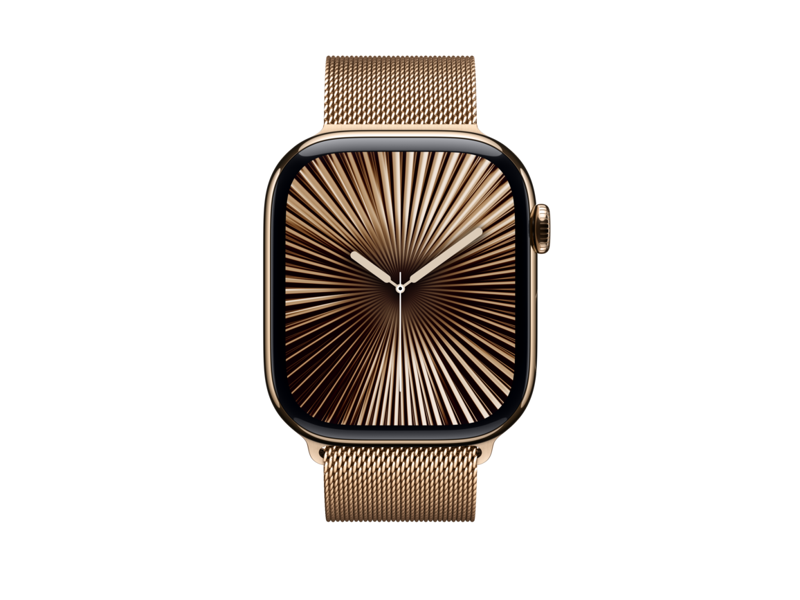 Apple Watch 46mm Milanaise-Armband, gold - S/M