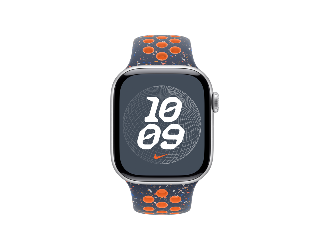 Apple Watch 42mm Nike Sportarmband, blue flame - S/M