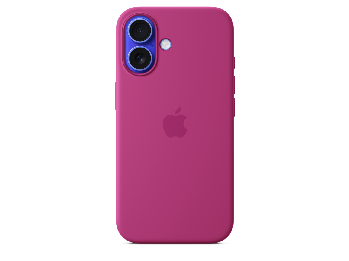 Apple iPhone 16 Silikon Case mit MagSafe, fuchsia