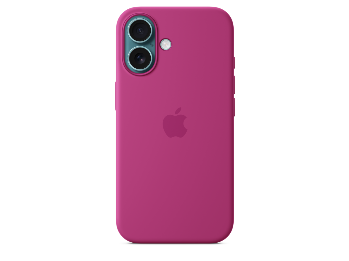 Apple iPhone 16 Silikon Case mit MagSafe, fuchsia