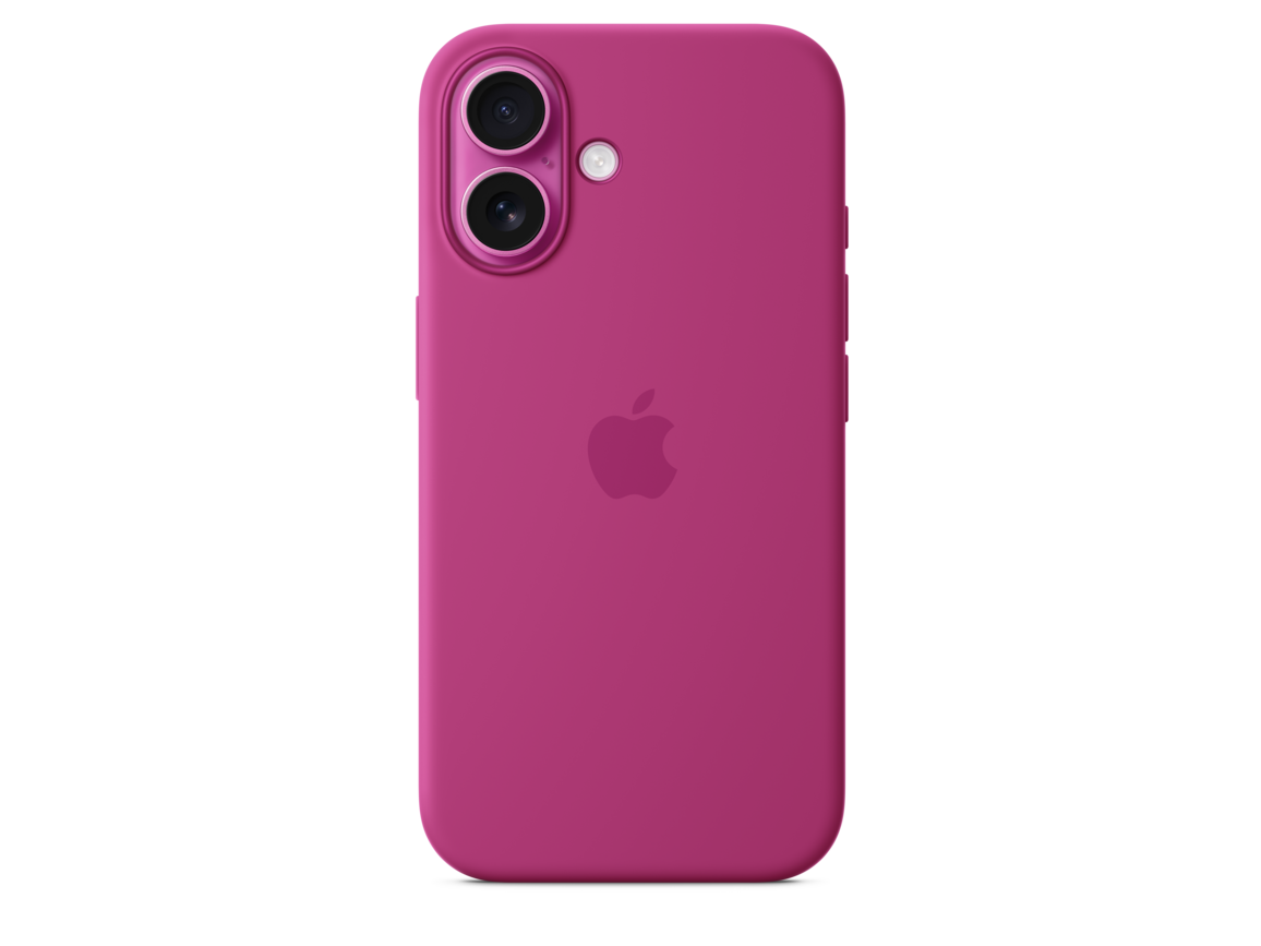 Apple iPhone 16 Silikon Case mit MagSafe, fuchsia