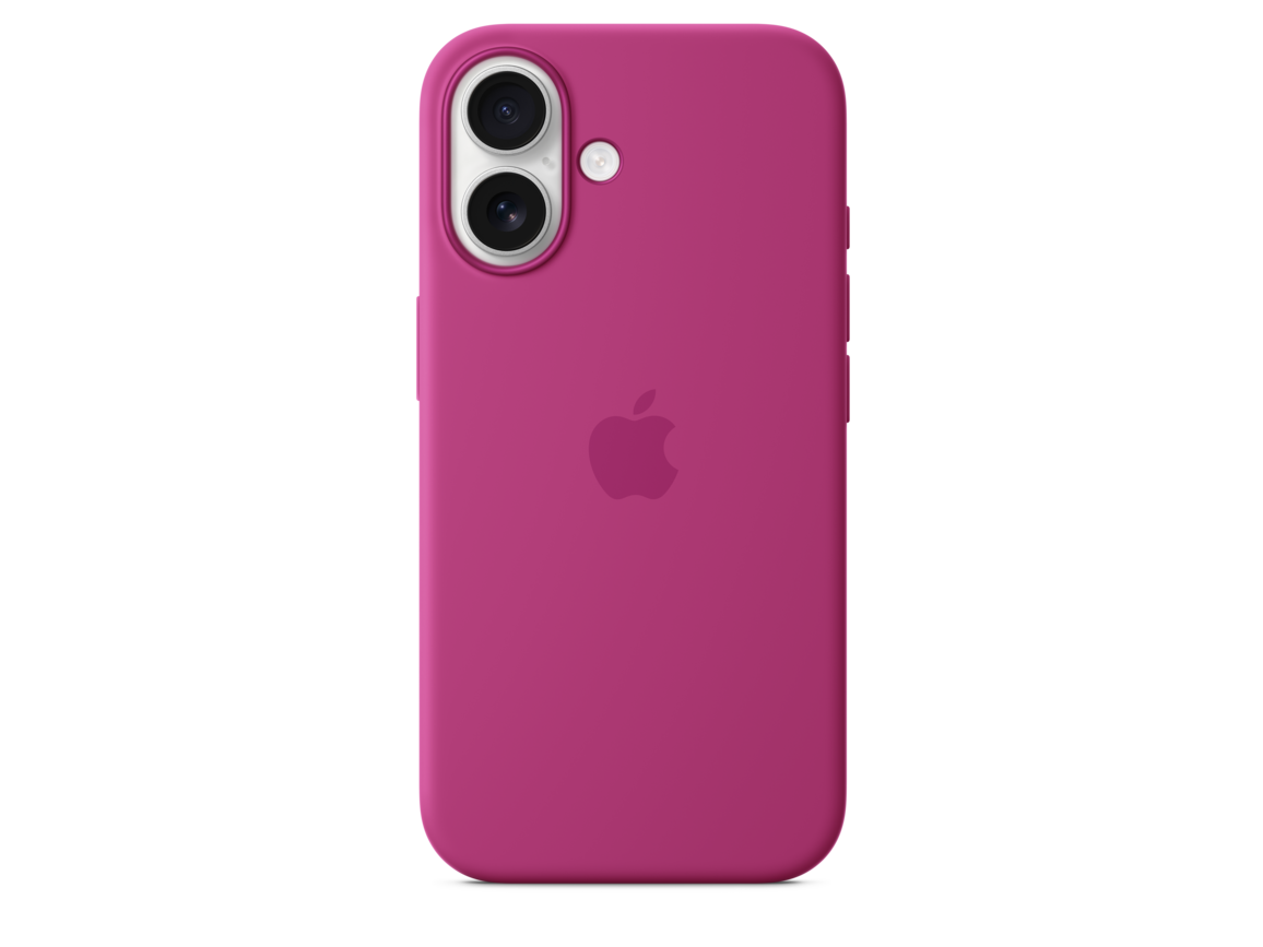 Apple iPhone 16 Silikon Case mit MagSafe, fuchsia