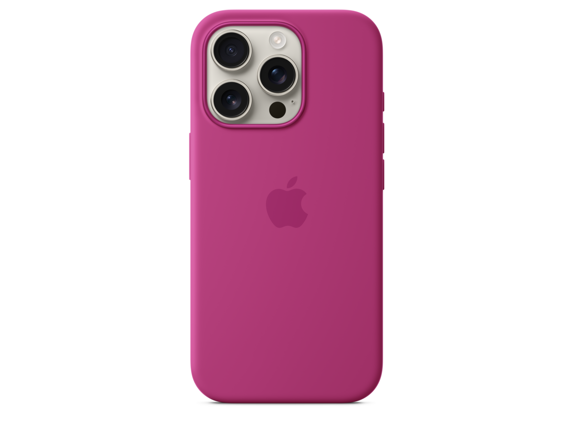 Apple iPhone 16 Pro Silikon Case mit MagSafe, fuchsia