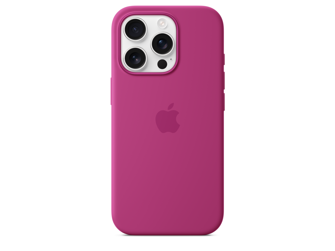 Apple iPhone 16 Pro Silikon Case mit MagSafe, fuchsia