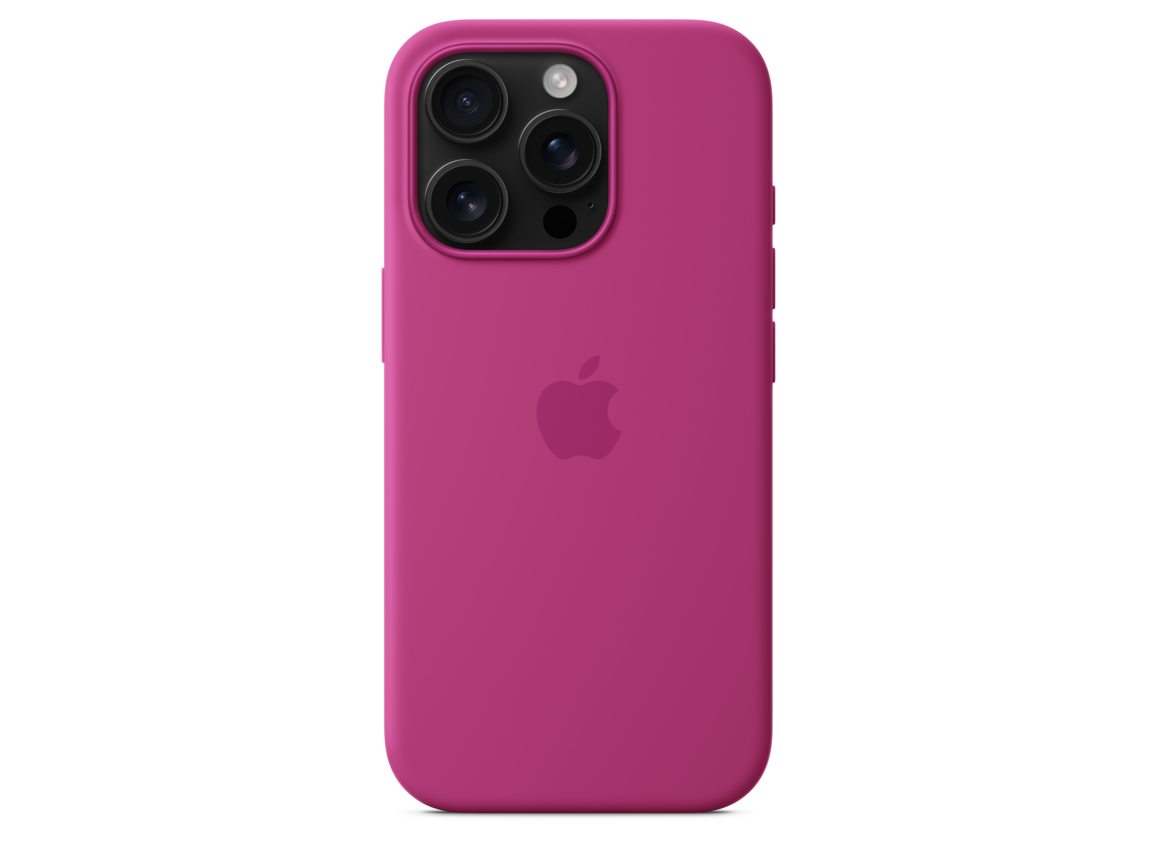 Apple iPhone 16 Pro Silikon Case mit MagSafe, fuchsia
