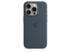 Apple iPhone 15 Pro Silikon Case mit MagSafe, sturmblau