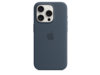 Apple iPhone 15 Pro Silikon Case mit MagSafe, sturmblau