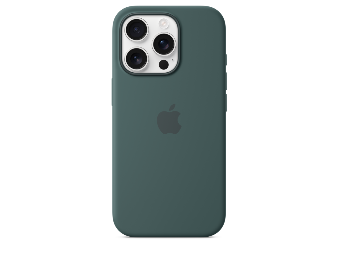 Apple iPhone 16 Pro Silikon Case mit MagSafe, seegrün