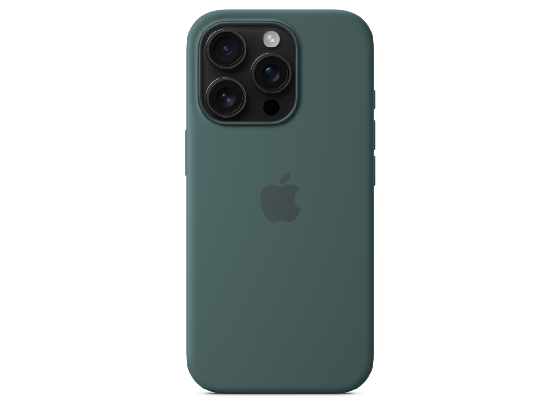 Apple iPhone 16 Pro Silikon Case mit MagSafe, seegrün