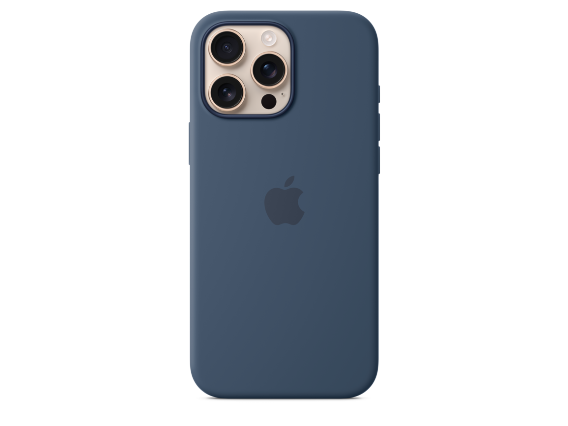 Apple iPhone 16 Pro Max Silikon Case mit MagSafe, denim
