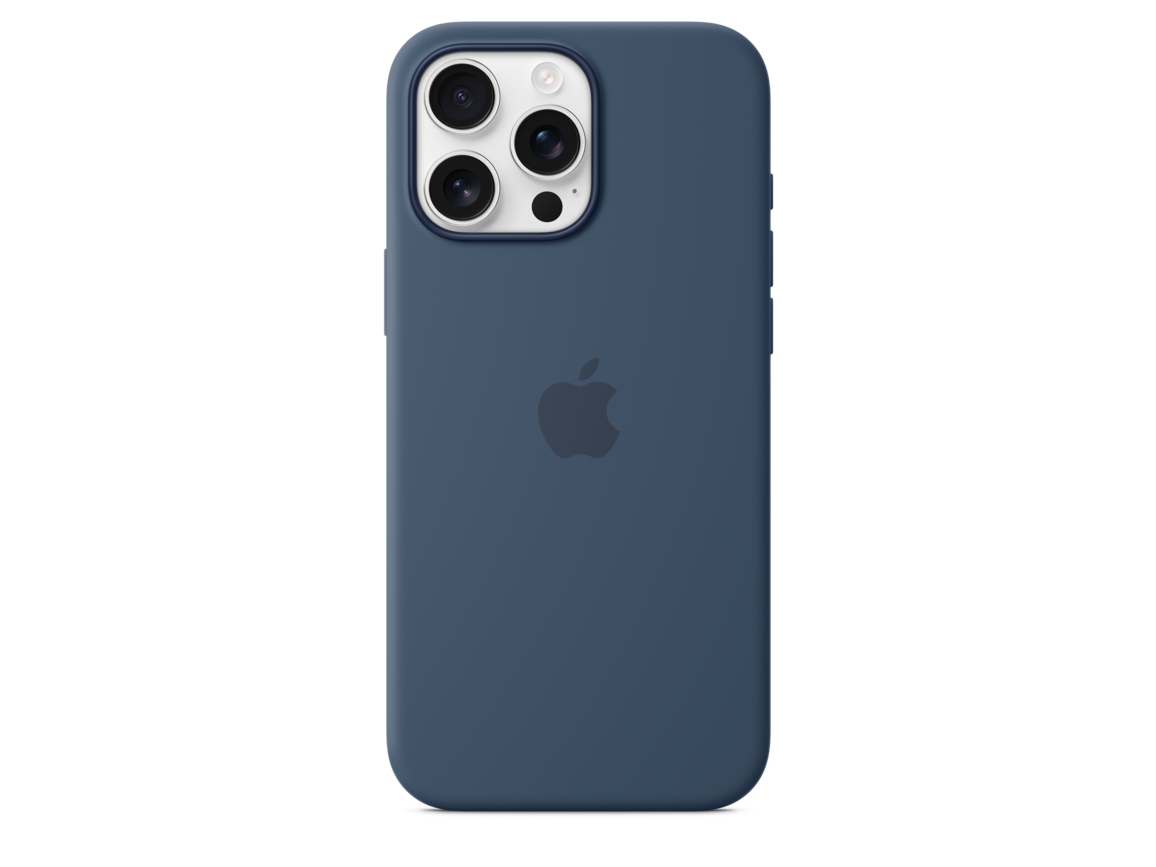 Apple iPhone 16 Pro Max Silikon Case mit MagSafe, denim