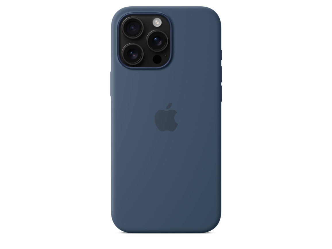 Apple iPhone 16 Pro Max Silikon Case mit MagSafe, denim