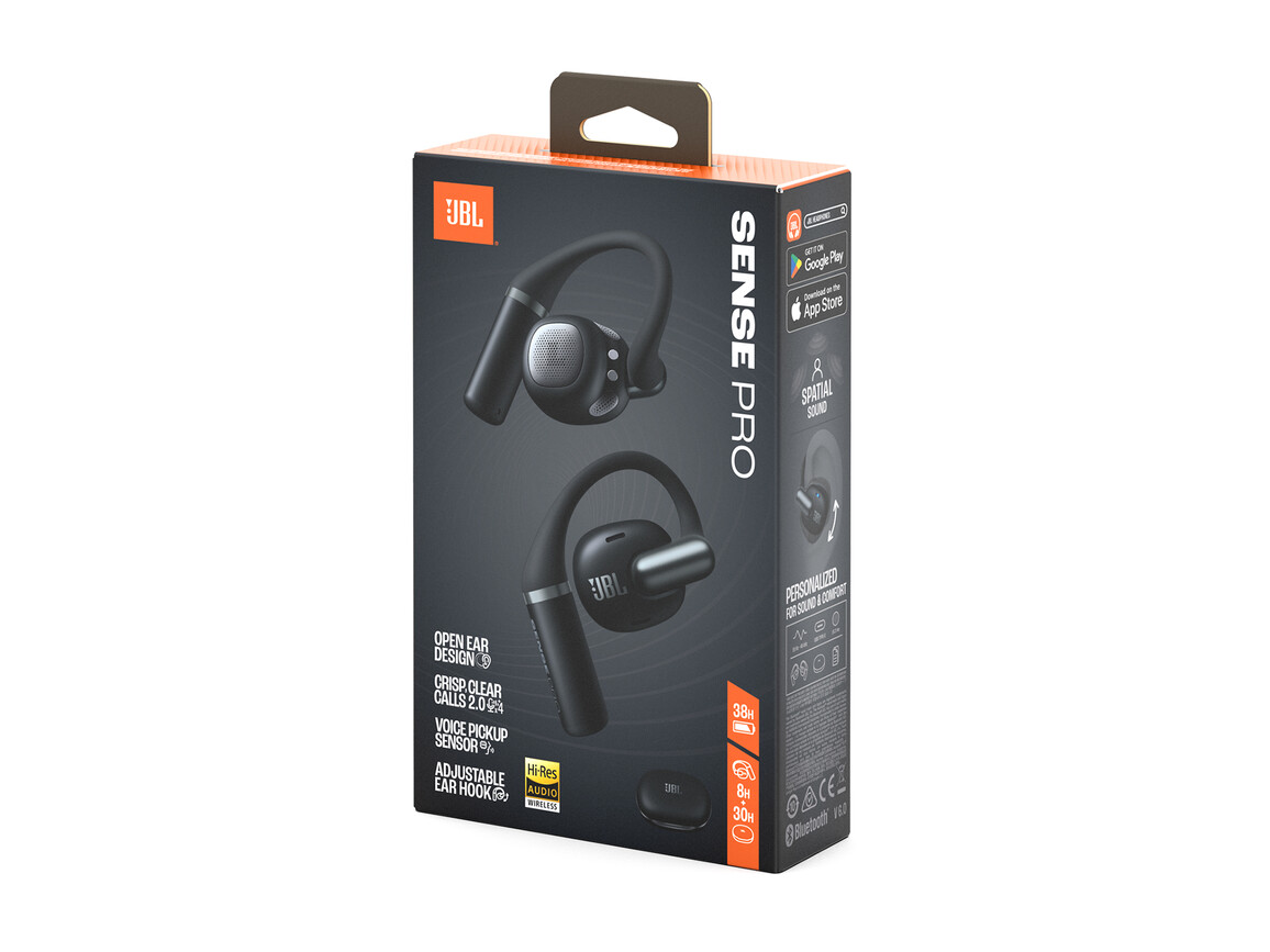 JBL Sense Pro, kabelloser Open-Ear-Kopfhörer, schwarz JBL Sense Pro, kabelloser Open-Ear-Kopfhörer, schwarz