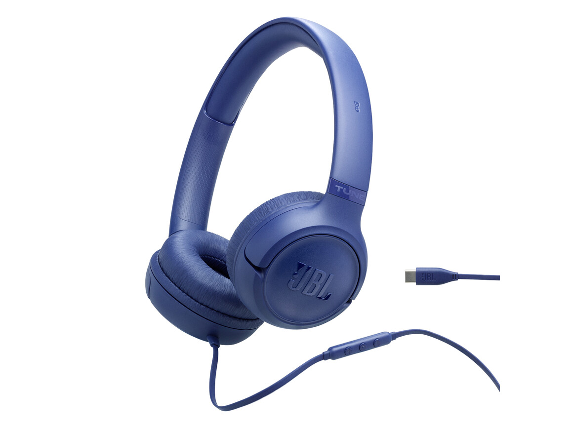 JBL TUNE530C, kabelgebundener On-Ear Kopfhörer, blau